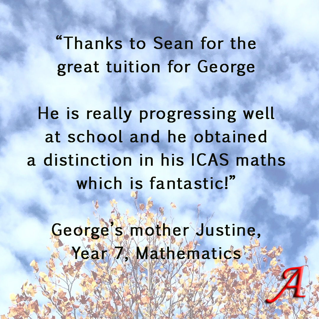 Testimonial George Year 7 Maths A.jpg